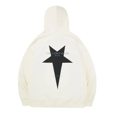 (white, S) Grunge Vintage Fleece Sweatshirt Streetwear Hoodie Women Korean Fashion Hip Hop Star 