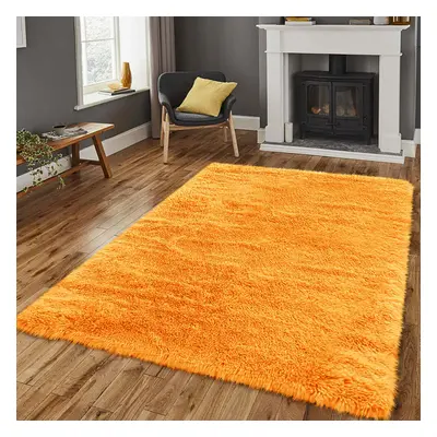 (Yellow, x cm) Large Shaggy Rugs Living Room Carpet Fluffy Pile