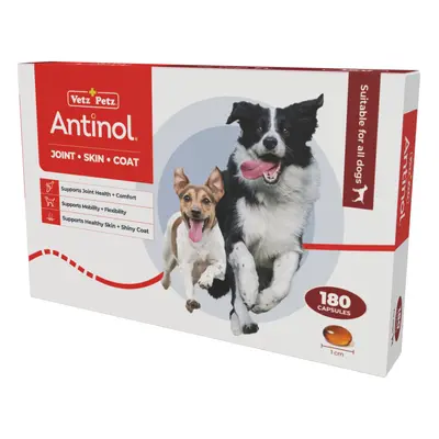 (180 Capsules) Antinol - Natural Joint Supplement for Adult & Senior Dogs - Supports Joint Mobil