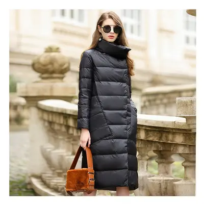 (S, black) New Korean Fashion Warm Duck Down Double Sided Wear Outerwear Win