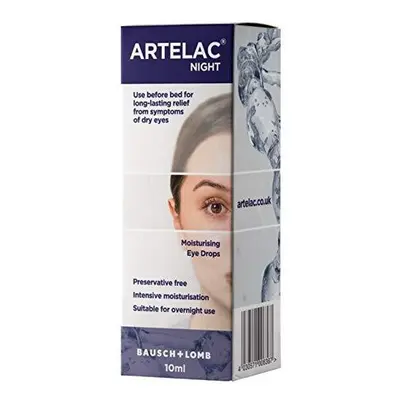 Artelac Night Eye Drops 10ml Provides Immediate Relief and Long-Lasting Moisturisation