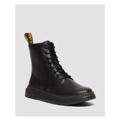 (UK 5) Dr. Martens Crewson Eye Crazy Horse Leather Boots Combat Shoes - Black