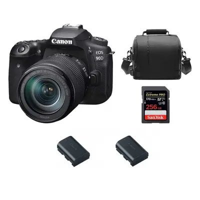 CANON EOS 90D EF-S 18-135mm IS USM+SANDISK 256GB+Bag+LP-E6N * pieces