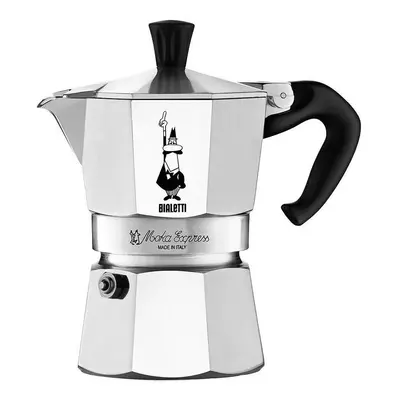 Bialetti Moka Express Cups Stove Top Espresso Coffee Maker Aluminum 0.1L