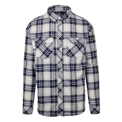 (XXL, Navy Check) Trespass Mens Shirt ButtonUp Fleece Lined Dawlish