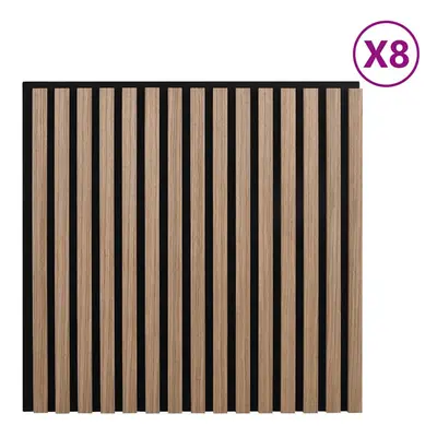 vidaXL Acoustic Wall Panels pcs Slatted 60.5x60 cm Oak Veneer acoustic panel