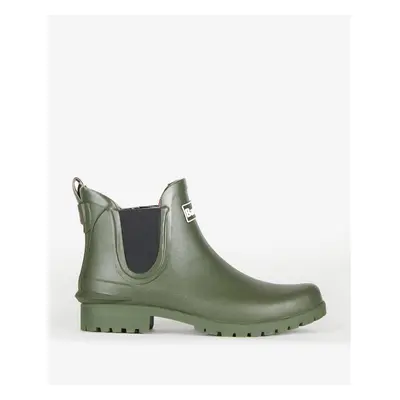 (UK 5) Barbour WILTON Womens Chelsea Wellington Boots Olive