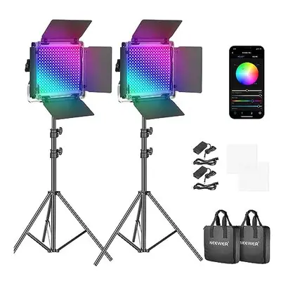 NEEWER Pack PRO RGB LED Video Light Stand Kit