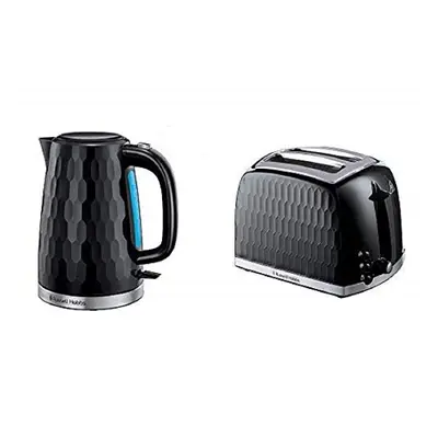 Russell Hobbs Honeycomb Kettle and Slice Toaster, Black