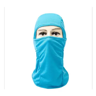 (Blue) Cycling Cap Headwear Anti-UV Sunshade Riding Headgear Bicycle Bike Bandana Full Face Mask