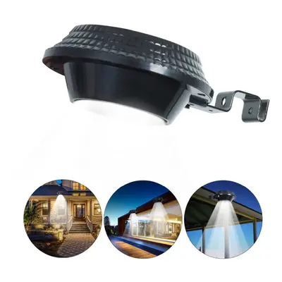 (Black, 76LED) 76/120 COB LED Solar Powered PIR Motion Sensor Wall Light Four Sides Outdoor Gard