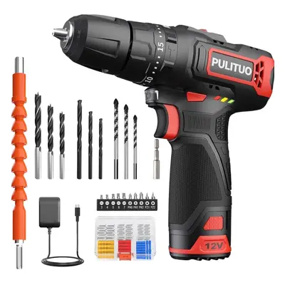 (12V Impact Drill) 12V Cordless Drill Driver, 35Nm Electric Impact Drill, Pieces Electric Drill 