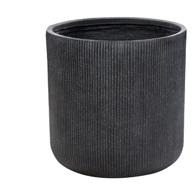 Flower Pot Fibre Clay cm Grey OREOI