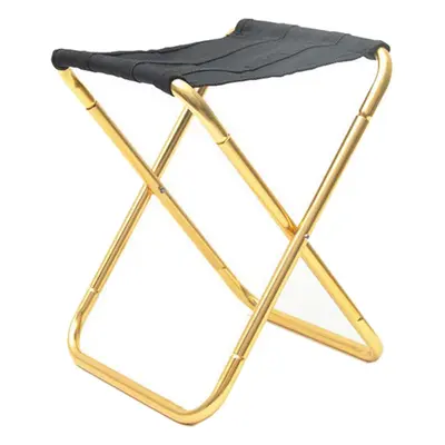 (Golden) Mini Portable Folding Chair Outdoor Camping Fishing Picnic Bbq Beach Chair Seat Backpac