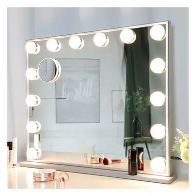 14 LED Hollywood Vanity Make Up Mirror Dressing Table Mirror Light Up 10X Magnifying