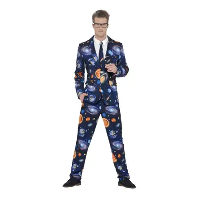 (XL R, Blue) Smiffys Mens Space Costume Suit Set