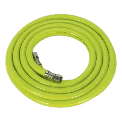 High-Visibility Air Hose with 1/4 Inch BSP Unions - Metre Length - 8mm Bore