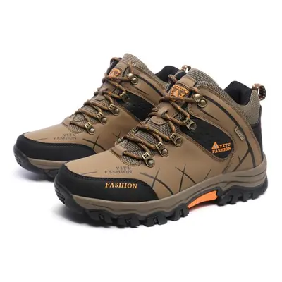 (khaki, 46) Men&apos;s Skid Resistance Hiking Shoes Waterproof Mountain Boots Climbing Shoes