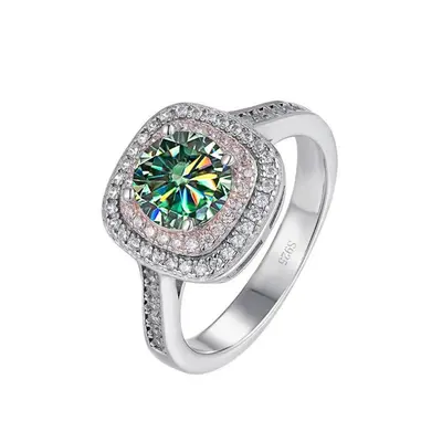 (blue,green, 4.5) Bagueringen Carat Moissanite Diamond Ring For Engagement Wedding Women&apos;s 