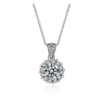 (white, 45cm) Bague Ringen Carat Round Vvs D Color Moissanite Necklace Lab Created Diamond Penda