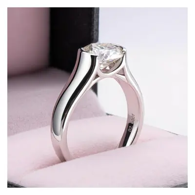 (4.5) Bague Ringen Real Carats D Color Moissanite Wedding Rings For Women White Gold Color 100% 