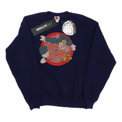 (S, Navy Blue) Tom and Jerry Mens Classic Catch Sweatshirt