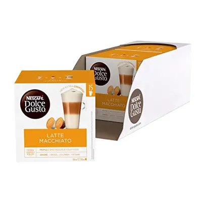 Nescafe Dolce Gusto Latte Macchiato Coffee Pods (Pack of 3, Total Capsules)