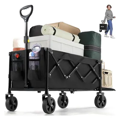 (150L, Black) 120L Festival Camping Trolley on Removable Wheels