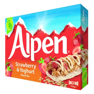 Alpen Strawberry and Yoghurt Cereal Bars (Pack of 10, total of bars)