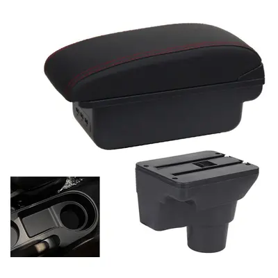 (black,red) For Kia Rio Armrest For Kia Rio X X-line Auto Storage Box Car Armrest Box Accessorie