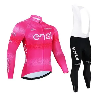 (red, M) Tour Of Italy Cycling Jersey Set Premium Anti-uv Long Sleeve Downhill Cycling Suit Autu