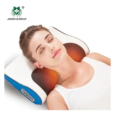 (blue, US Plug) Shiatsu Massager Infrared Heat Neck Shoulder Back Body Multifunctional Massage P