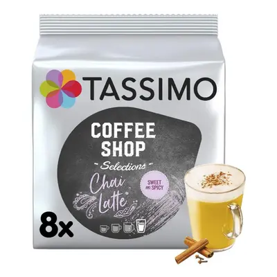 Tassimo Coffee Shop Selections Chai Latte Coffee Pods x8 (Pack of 5, Total Drinks)