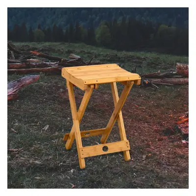 (28cmx28.5cmx46.5cm) Bamboo Folding Stool Camping Chair Collapsible Foldable Fishing For Beach Y