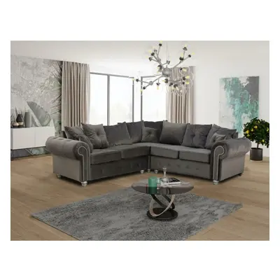 (Corner, Grey) Modern Design Ashwin Corner and 3+2 Seater Sofa