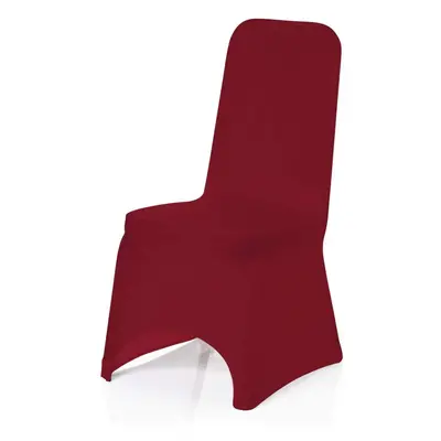 (Burgundy, 100pcs) Spandex Chair Cover, Stretchy Fabric Elastic Protective Slipcovers Removable 