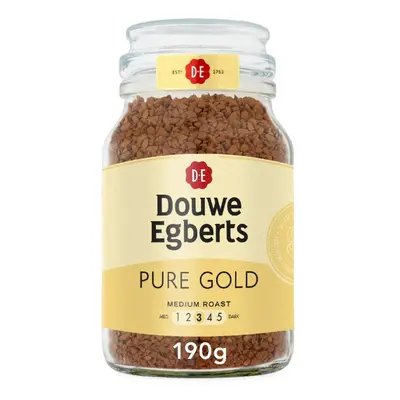 Douwe Egberts Pure Gold Medium Roast Instant Coffee 190g (Pack of Jars, Total 1.14kg)