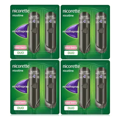 Nicorette QuickMist Cool Berry x 1mg Mouth Spray (Bundle of 4)