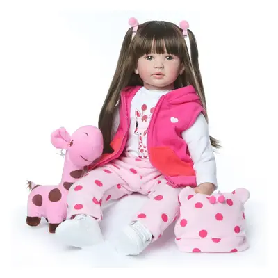 Boneca Npk 60cm Reborn 24inch Soft Silicone Vinyl Doll Silicone Lifelike Newborn