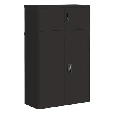 (black, x x cm) vidaXL File Cabinet Storage Cabinet Office Filing Cabinet Storage Unit Steel