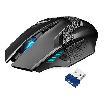 TECKNET 2.4G USB Wireless Optical Gaming Mouse, Buttons, 4800DPI Nano Receiver for Windows XP, V