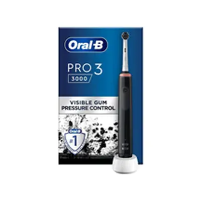 Oral-B Pro 3000 Pure White Electric Toothbrush - Charcoal Black