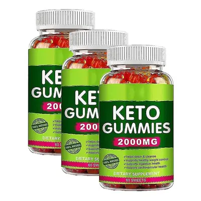 60ct Keto Gummies Ketone Ght Loss Fatburner Dietary Supplement For Men And Women (3 Pack)