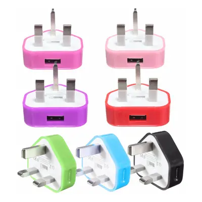 UK USB Plug Charger Mains Wall Home Adapter For Samsung Android Phone Tablets