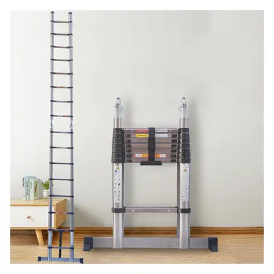 (2.5M+2.5M A Frame Ladder) Telescopic Ladder Stainless Steel Ladder Extension Ladder EN131 Stand