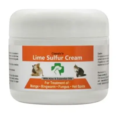 Classic's Lime Sulfur Pet Skin Cream (2 oz) - Pet Care and Veterinary Treatment for Itchy and Dr