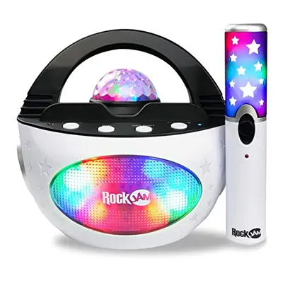 K-Pop Rechargeable Wireless 10-watt Bluetooth Karaoke Machine with Led Disco Light & Wireless Ka