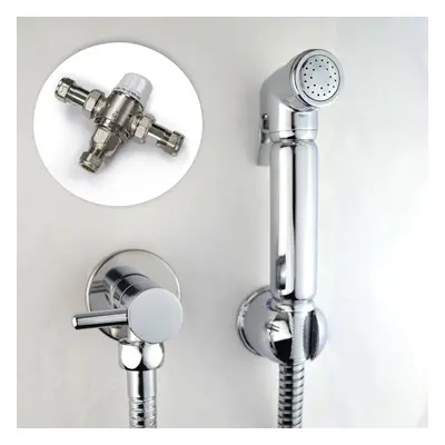 Modern Bathroom Chrome Douche Bidet Spray + Thermostatic Mixing Valve 15Mm