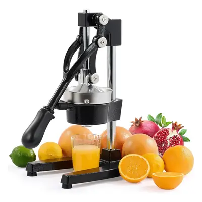 (Black) Commercial Grade Citrus Juicer Professional Hand Press Manual Fruit Juicer Heavy Duty Or