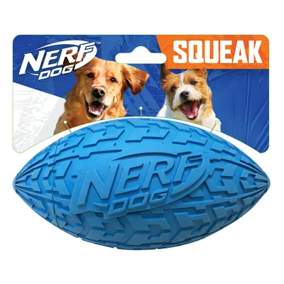 Nerf Dog Tire Football Dog Toy with Interactive Squeaker Lightweight Durable and Water Resistant